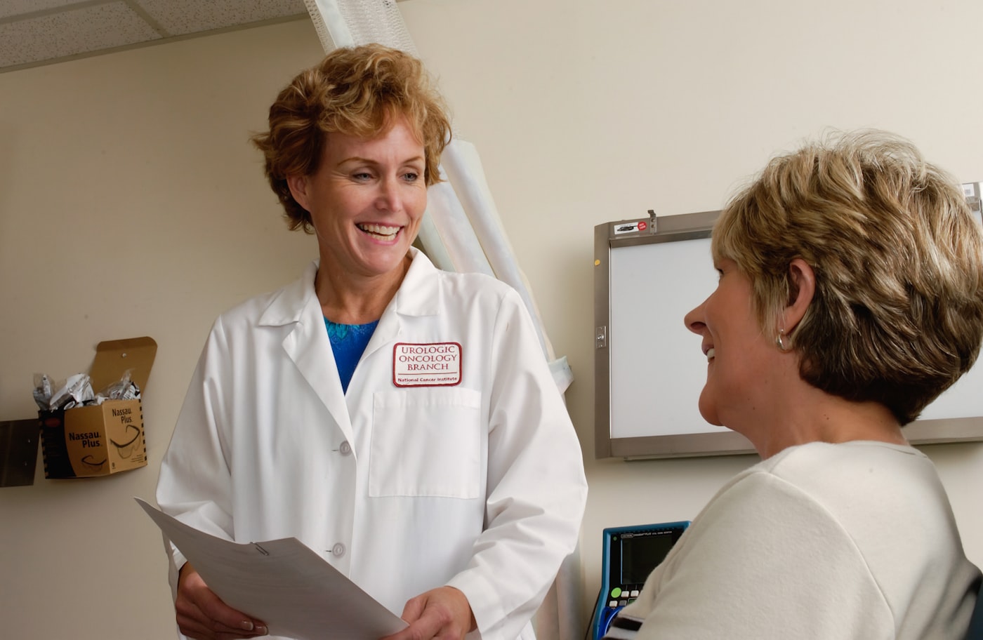 Doctor and patient discussing a referral to addiction services