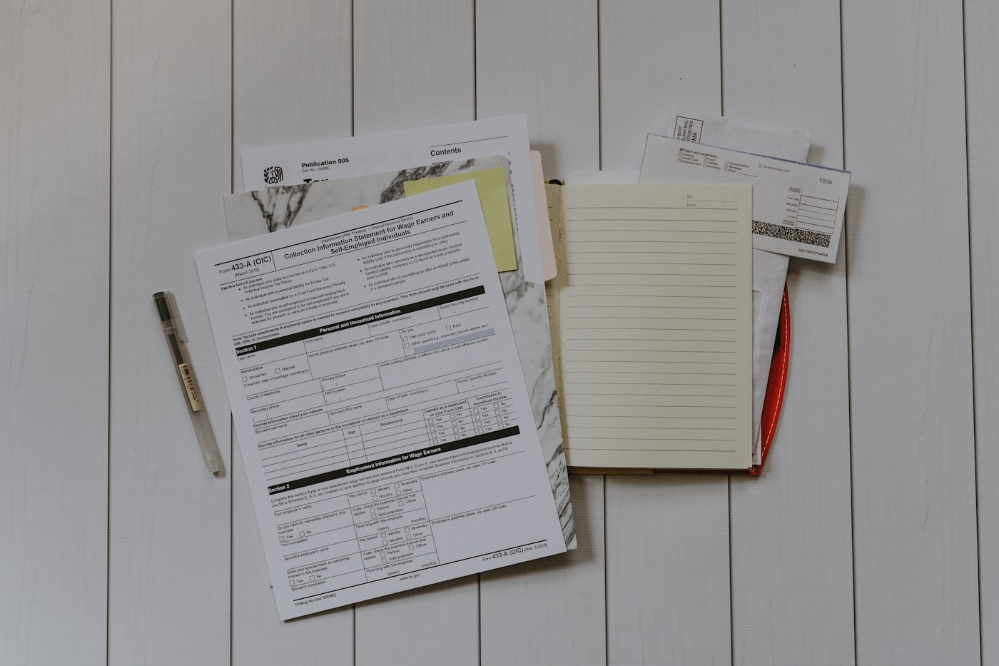 Health insurance paperwork and forms for addiction treatment coverage