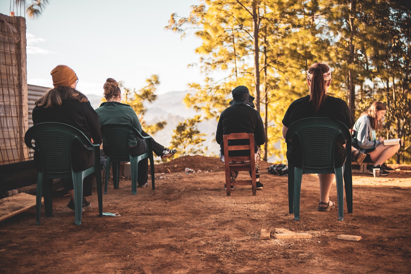 Group therapy session in progress during residential addiction treatment
